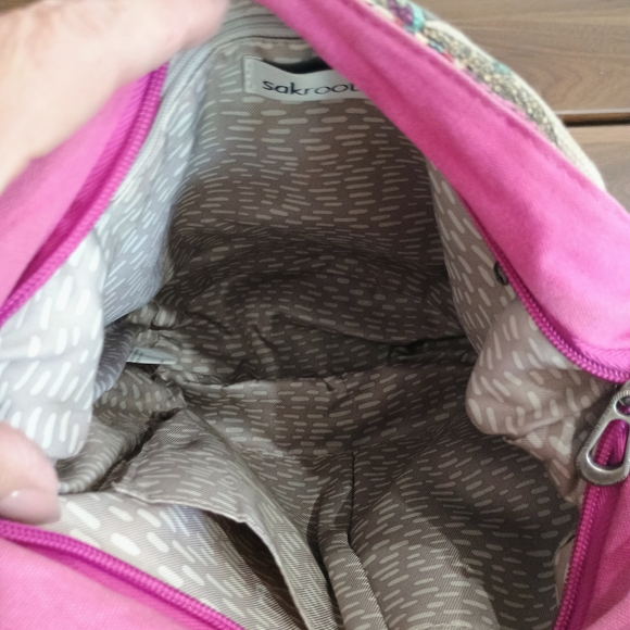 Sakroots Floral Crossbody Bag in Pink and Denim - Picture 9 of 9